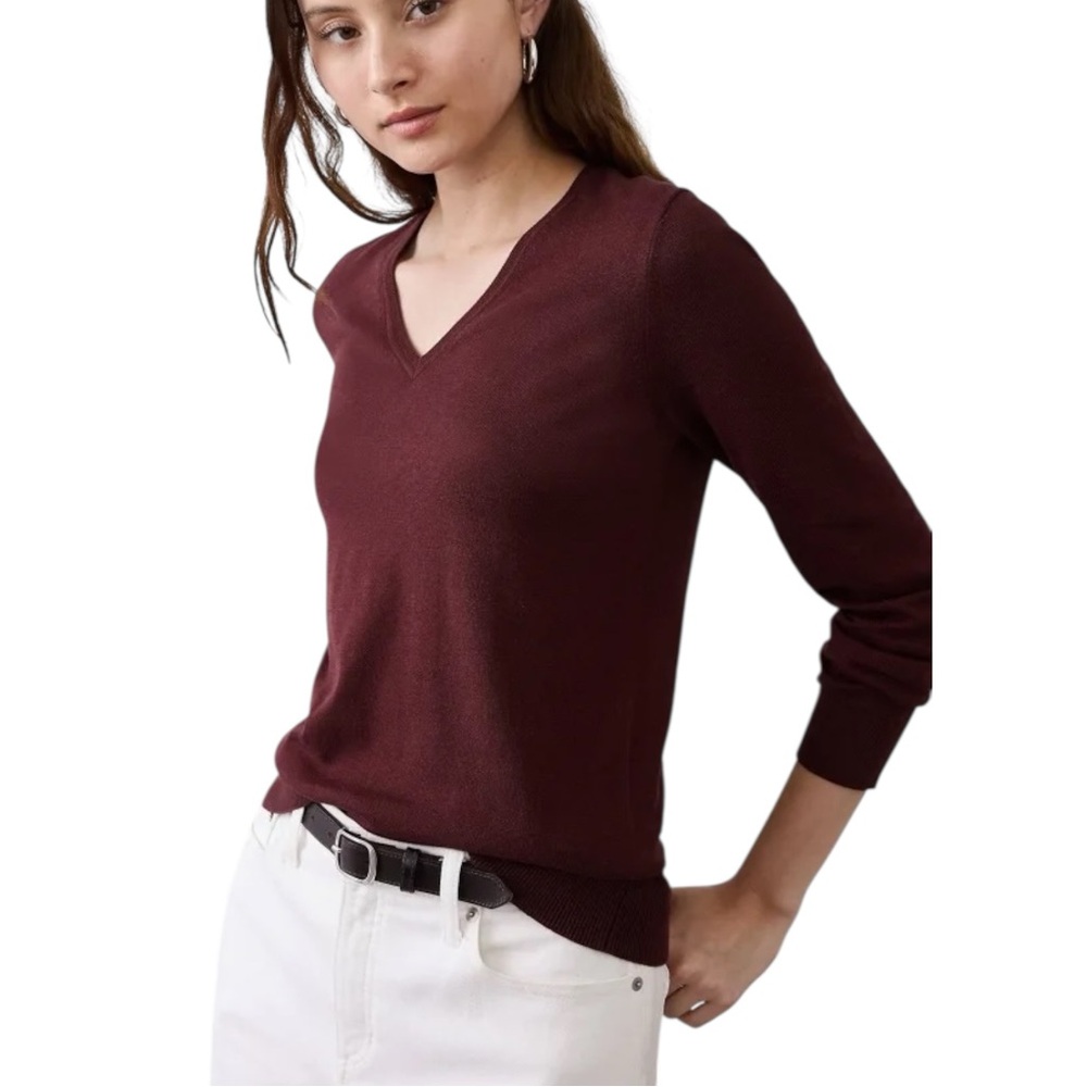 Banana Republic Factory Burgundy Forever Sweater